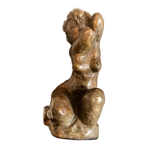 Eugenie Gershoy, Bronze Female Nude Sculpture Modernist, WPA, New York Chelsea Hotel Artist, c.1940's