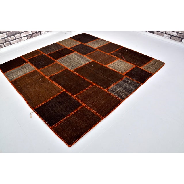 Textile 1960s Turkish Handmade Goathiar Wool Kilim Rug For Sale - Image 7 of 10