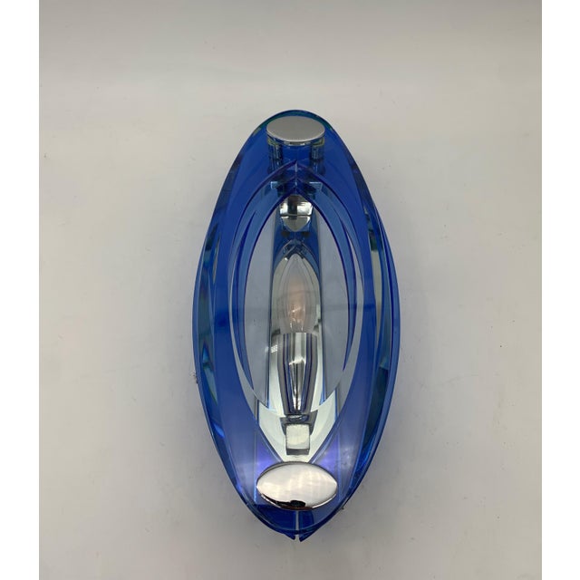 Glass Wall Lamps by Veca, Italy, 1970s, Set of 2 For Sale - Image 3 of 6