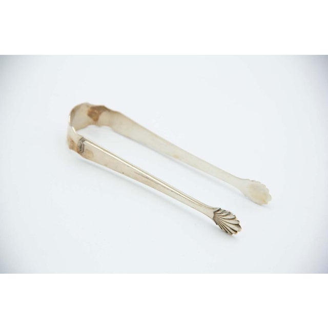 Silver Asparagus Tongs with Reliefs For Sale - Image 4 of 4