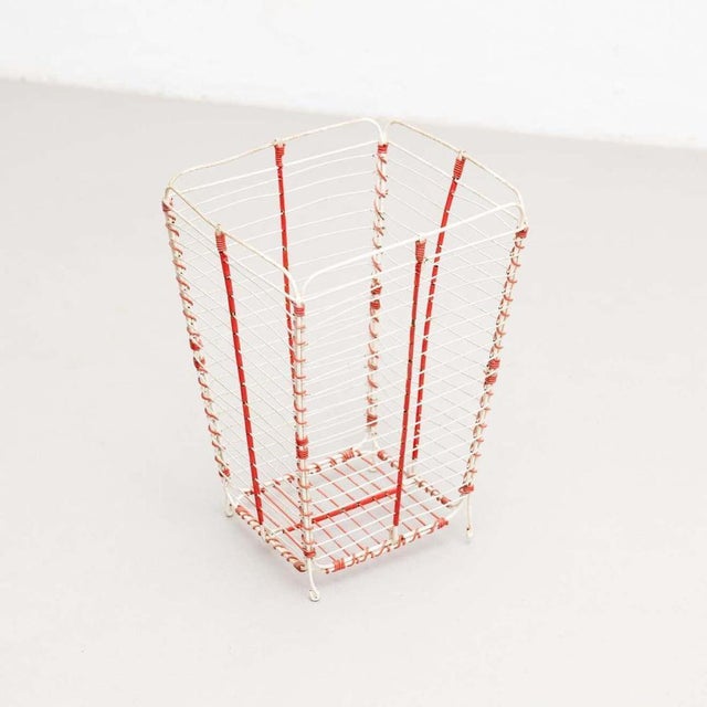 Metal Paper Bin, 1950s For Sale - Image 6 of 13