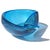 Mid 20th Century Vintage Murano Sapphire Blue Gold Flecks Control Bubbles Italian Art Glass Tear Water Drop Dish Bowl For Sale - Image 5 of 8