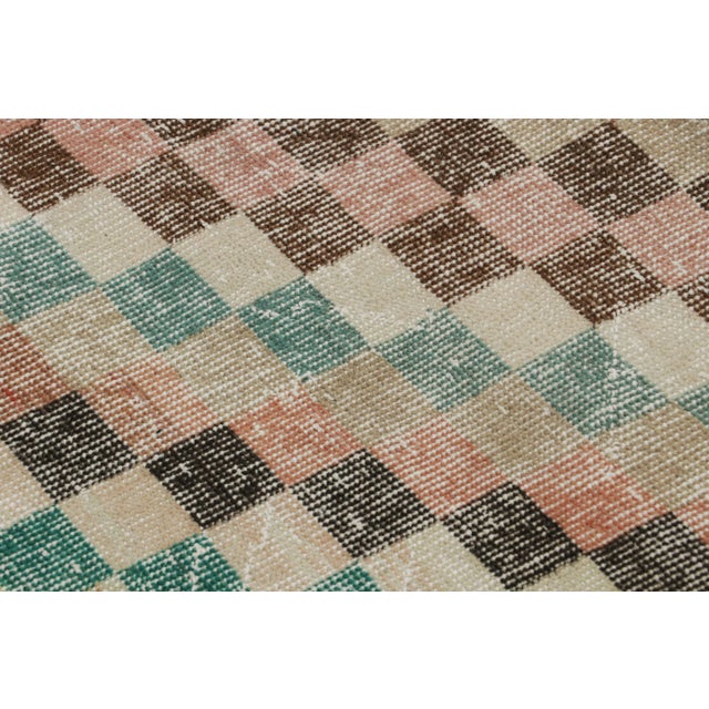 Vintage Zeki Müren Rug With Polychromatic Geometric Pattern, From Rug & Kilim For Sale In New York - Image 6 of 7