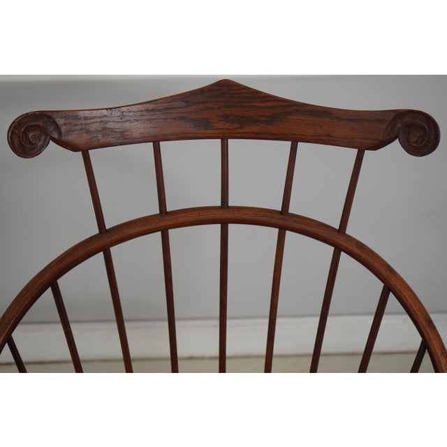 1990s Dr Dimes Tall Back Windsor Arm Chair For Sale - Image 5 of 18