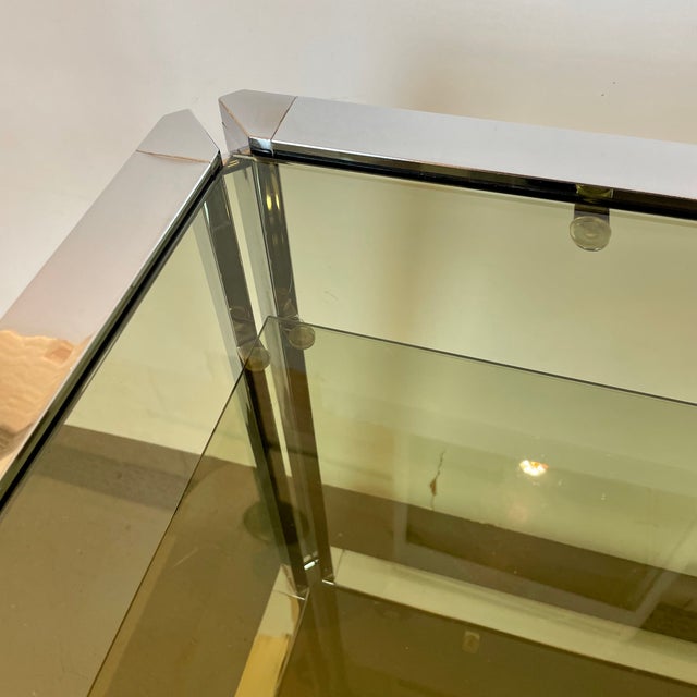 Space Age Chrome and Smoked Glass Bar Cart, 1970s For Sale - Image 13 of 18