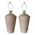 80's Postmodern Beige Ceramic Table Lamps - a Pair For Sale