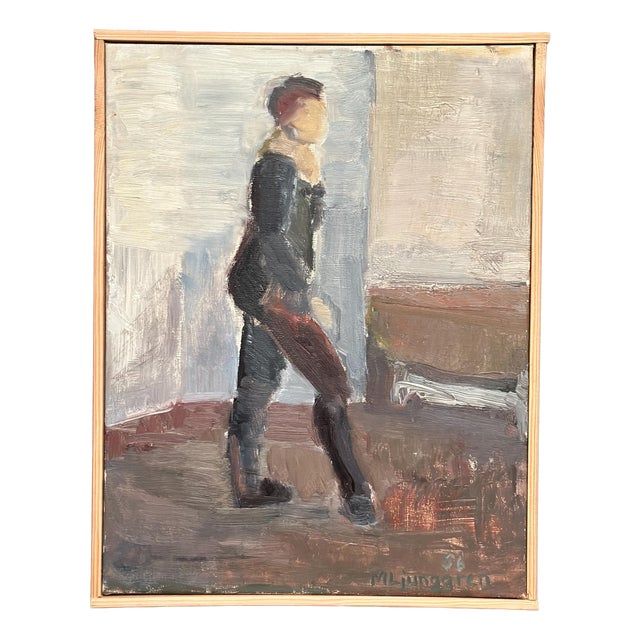 Martin Ljunggren, Dancing Model, 1956, Oil Painting on Canvas, Framed For Sale