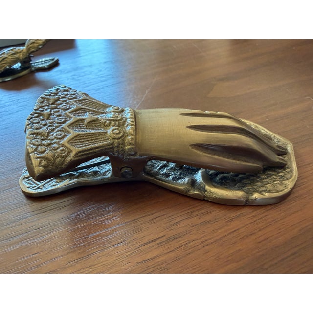 A charming vintage brass hand wall clip with lovely decorative detail and warm patina. Both sculptural and functional,...