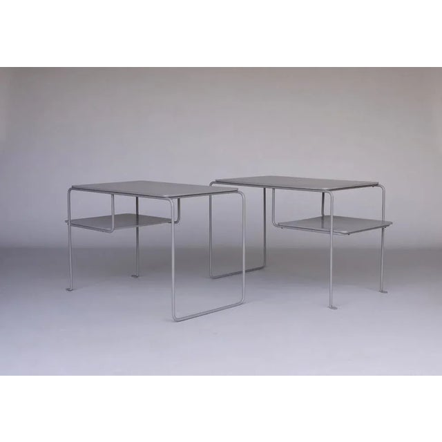 Wood Beek Side Tables by Elmar Berkovich for 't Spectrum, 1956, Set of 2 For Sale - Image 7 of 12