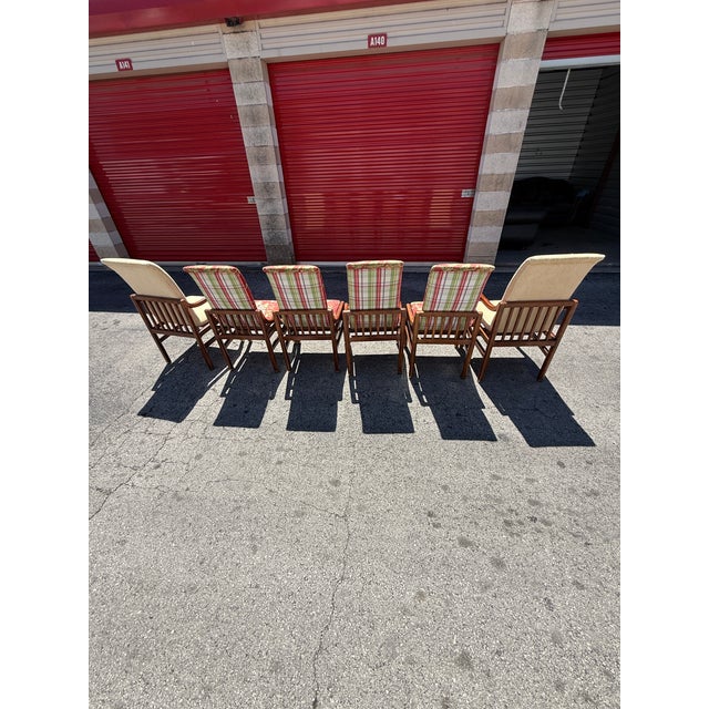 1970s Henredon Campaign Style MCM Dining Chairs-Set of 6 For Sale In Austin - Image 6 of 7