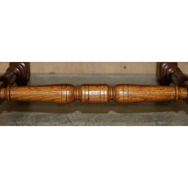 Antique Victorian Green Desk Chair from Edward & Roberts For Sale - Image 15 of 18