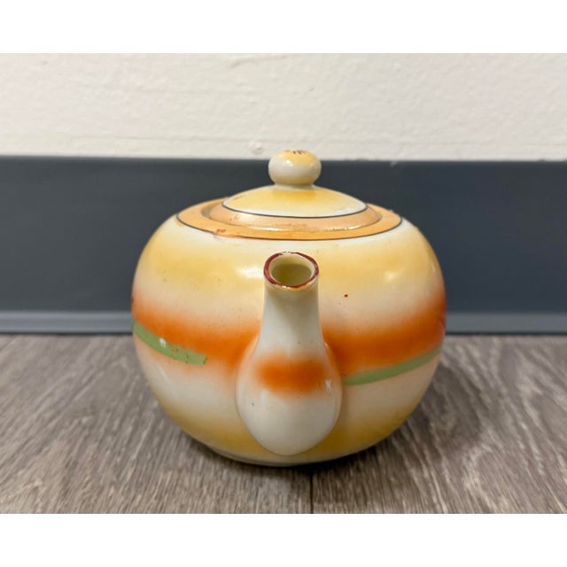 1950s Hand‑Painted Trico Japanese Landscape Teapot For Sale - Image 4 of 9
