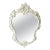 White Framed Wall Mirror in the Rococo Style For Sale