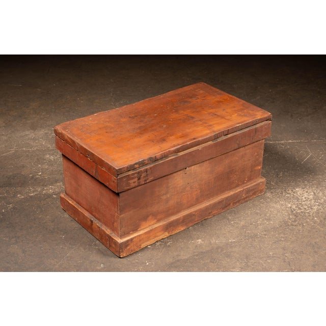 Farmhouse 19th Century Painted Pine Blanket Chest For Sale - Image 3 of 8