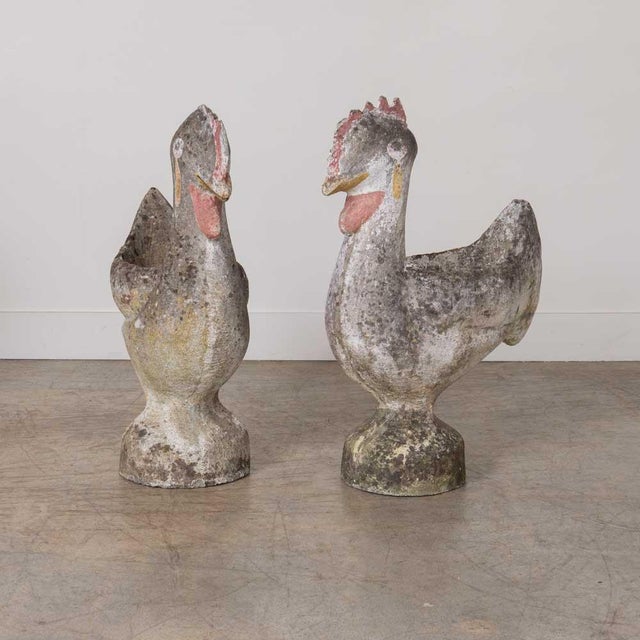 Willy Guhl 1960s French Concrete Rooster Planter For Sale - Image 4 of 15