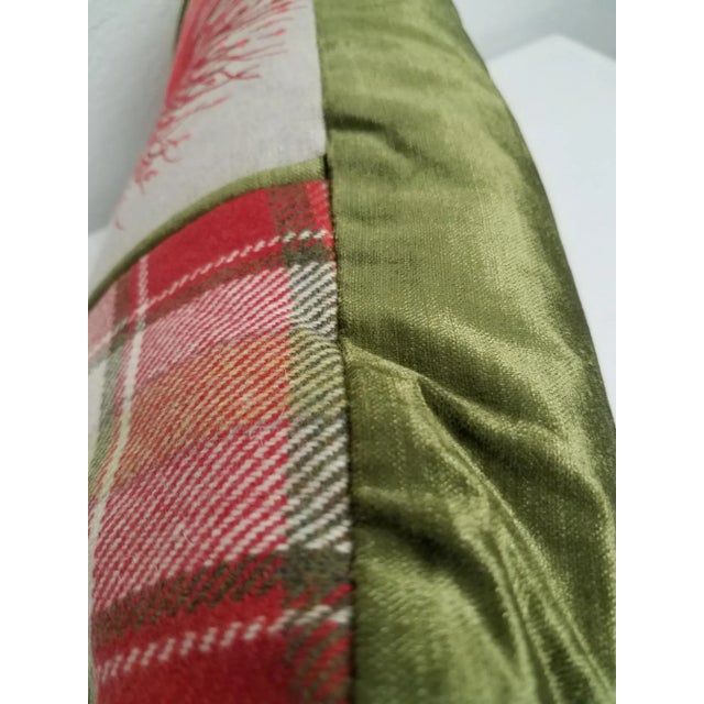 Red Red Thistle Lumbar Pillow For Sale - Image 8 of 10