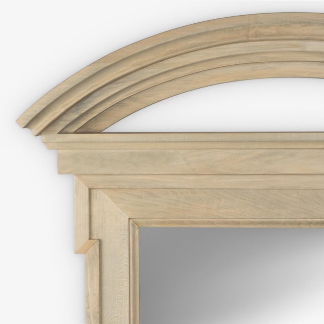 Donghia Arched Pediment Mirror in Natural Limed Wood by John Hutton for Donghia For Sale - Image 4 of 10