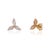 Metal 14k Yellow Gold 1ct Marquise Diamond Trio Flower Modern Stud Earrings- A Pair For Sale - Image 7 of 15