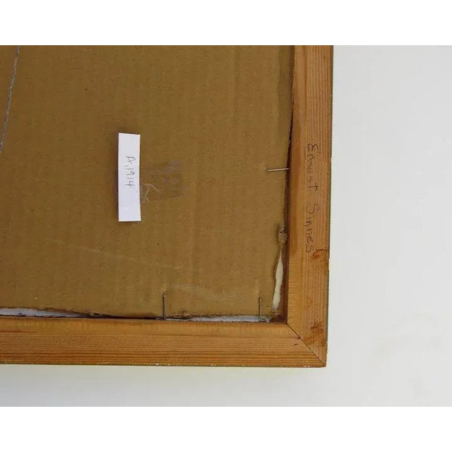 Brown Late 20th Century Large Painting on Artist Board by Ernest Sinnes Signed and Dated For Sale - Image 8 of 12