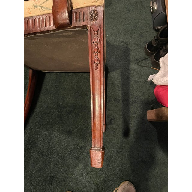Vintage Mahogany Elbow Chair – Chippendale Revival Elegance – Circa 1920s For Sale - Image 9 of 11
