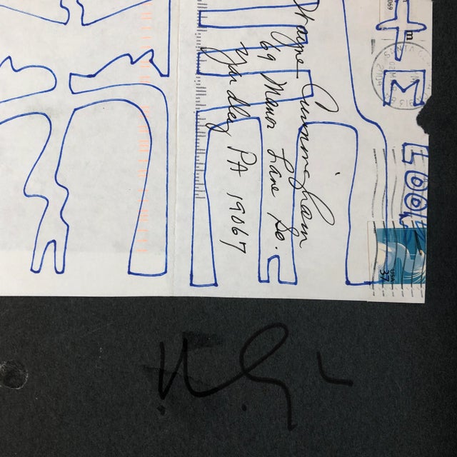 Original Contemporary Wayne Cunningham Abstract Painting/Collage Signed For Sale - Image 4 of 5