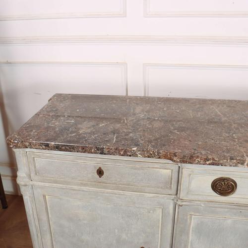 French Marble Top Sideboard, 1890s For Sale - Image 9 of 13