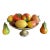 1960s Italian Alabaster Bowl With Glass Fruit- 15 Pieces For Sale