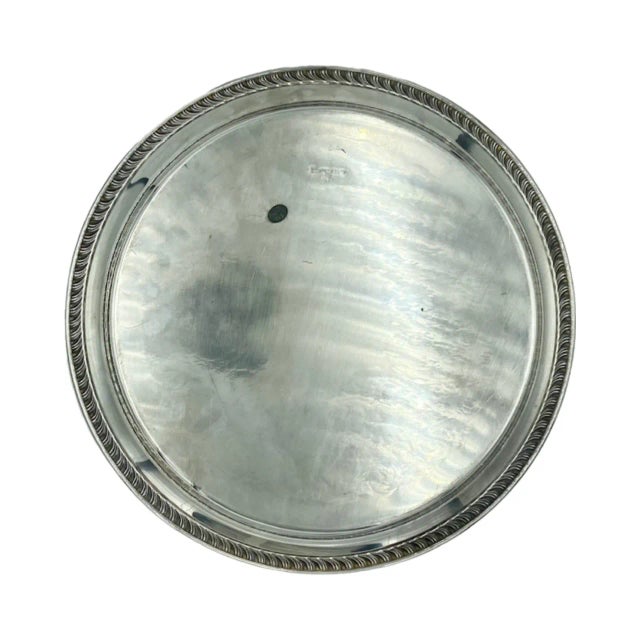 Late 19th Century Late 19th Century Wm Rogers Silverplate Champagne Cocktail Party Serving Tray For Sale - Image 5 of 12