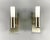 Gray Vintage Wall Sconces with Glass and Metal Fittings, Set of 2 For Sale - Image 8 of 8