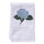 Light Blue Hydrangea Too Terry Guest Towel, Embroidered For Sale