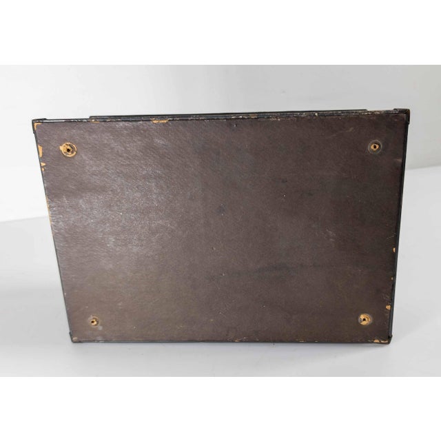 19th or 20th Century Silver Metal Jewelry Box With Dog and Arms Appliques For Sale - Image 13 of 14