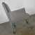 1980s Modern Gray Faux Leather Modified Parsons Style Armed Accent Chair on Casters For Sale - Image 5 of 17
