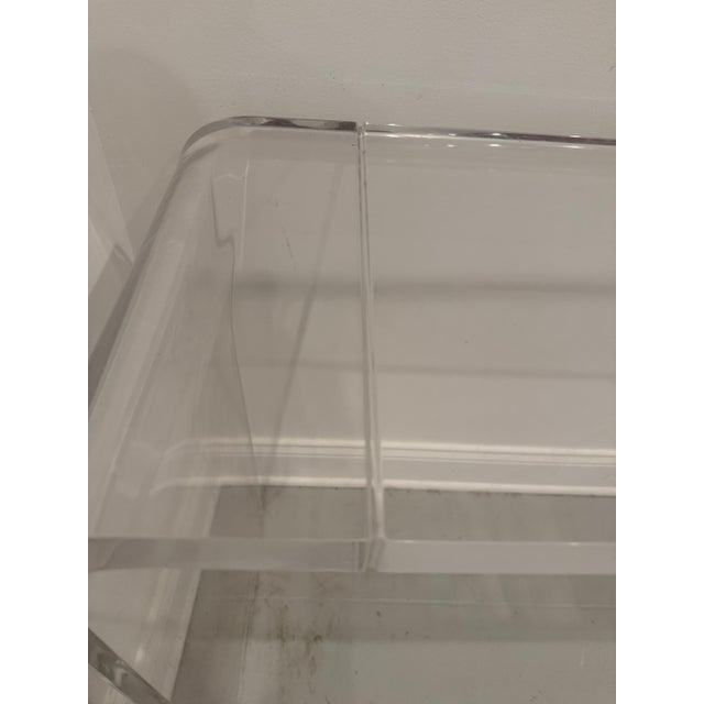 Lucite Console Table For Sale - Image 10 of 10