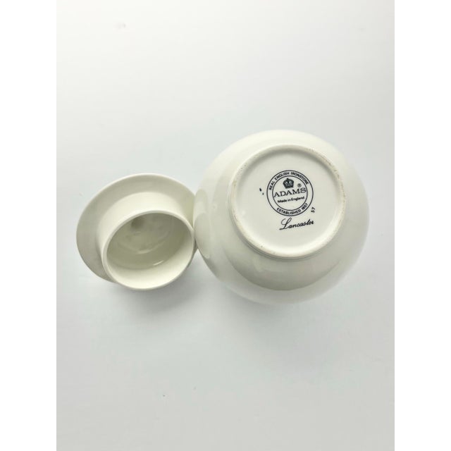 1990s Adams “Lancaster” Pair of Ironstone Creamer & Sugar Bowl For Sale - Image 11 of 11