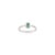 Emerald Bezel Set Solitaire Ring in 925 Sterling Silver - Size 8 For Sale - Image 6 of 13