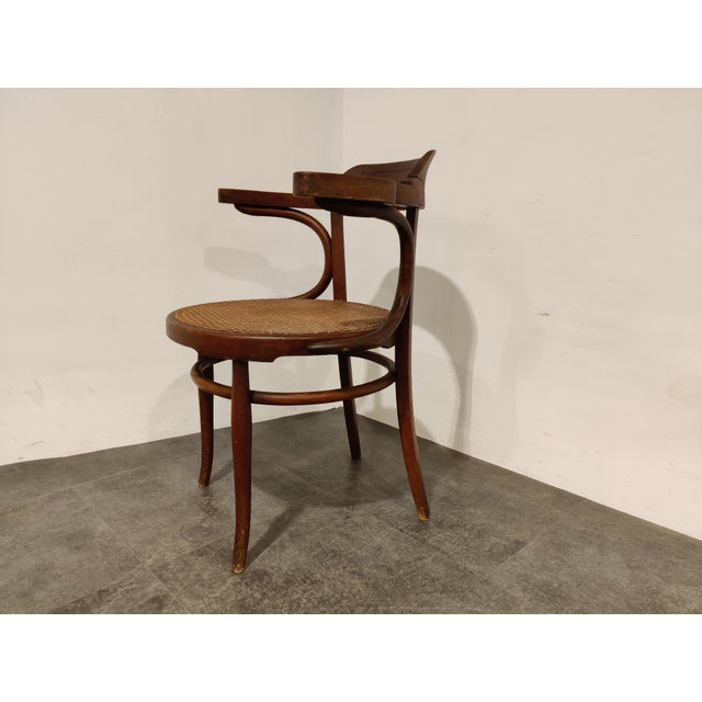 Wood Bentwood Armchair or Bistro Chair, 1950s For Sale - Image 7 of 10