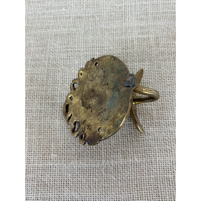 Metal Antique Louis XVI French Cast Brass Wall Coat Hook Neoclassical Urn Ribbons For Sale - Image 7 of 8