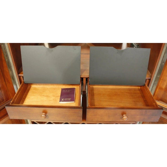 Wood Late 20th Century Howard Miller 'Sonoma' Wine & Bar Cabinet For Sale - Image 7 of 10