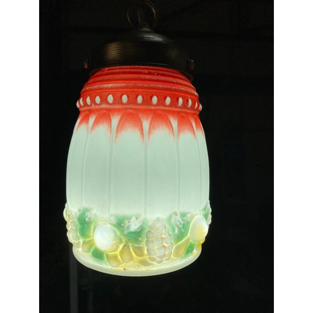 Antique Art Deco Bisque Glass Lantern, 1920s For Sale - Image 6 of 12