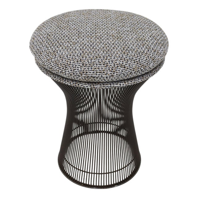Warren Platner for Knoll Bronze Stool in Textured Boucle' For Sale