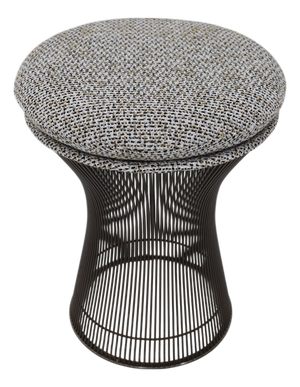 Warren Platner for Knoll Bronze Stool in Textured Boucle'