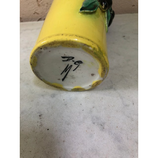 Ceramic 19th Century Majolica Vase With Olives Perret Gentil Menton For Sale - Image 7 of 10