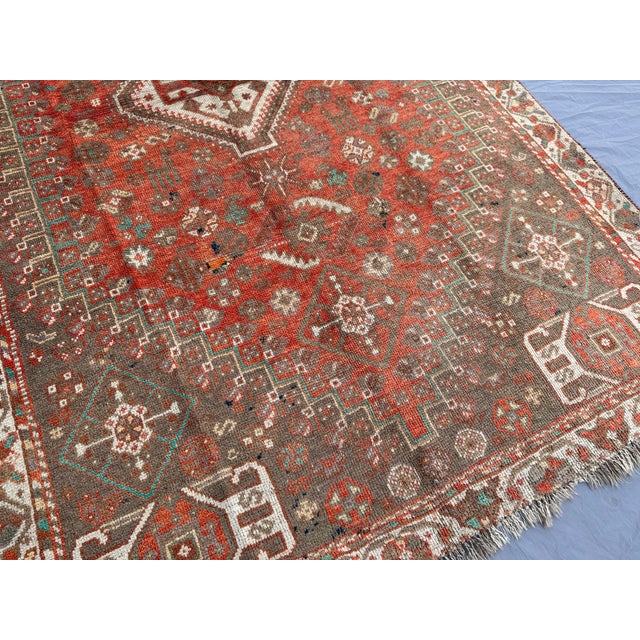 1970s Persian Vintage Shiraz Rug For Sale - Image 5 of 12