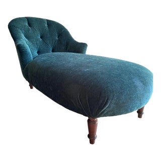Emerald Green Chaise Longue For Sale