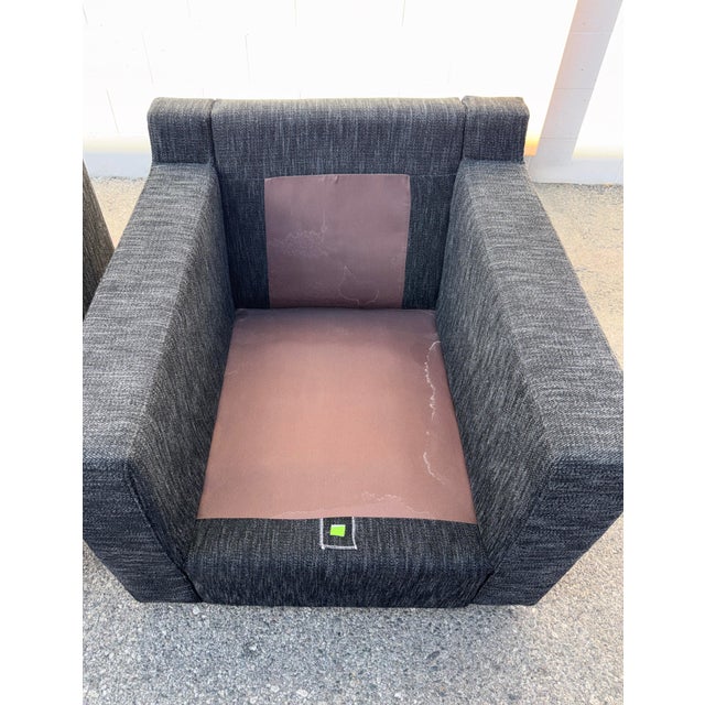 Textile Restoration Hardware Black Maxwell Chairs For Sale - Image 7 of 10