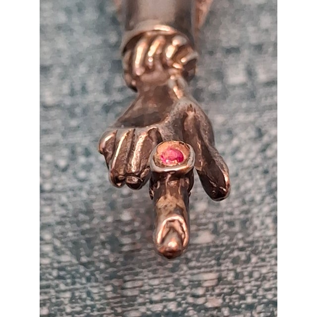 Antique Russian Silver Torah Pointer Yad With Lion Finial and Grapevine Motif, Moscow 1878 For Sale - Image 10 of 18