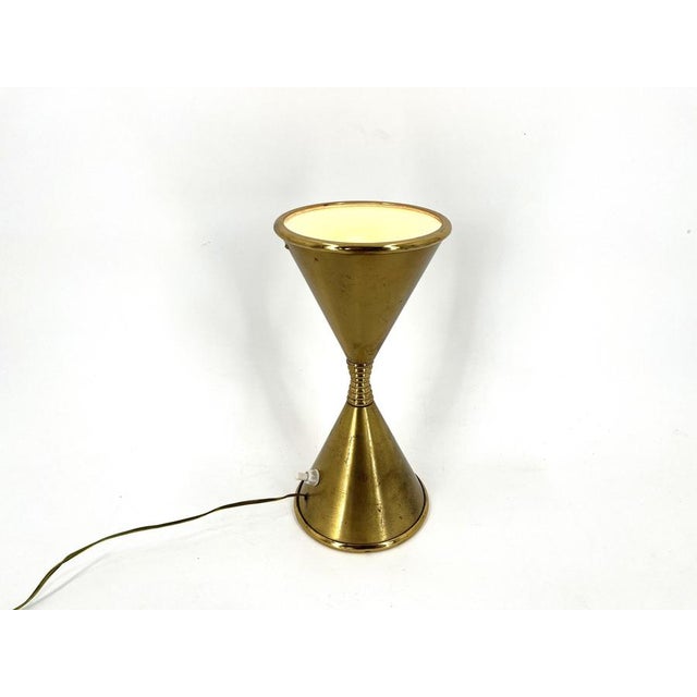 Gold Mid-Century Brass Clessidra Table Lamp by Angelo Lelli for Arredoluce, 196, 1960 For Sale - Image 8 of 10