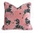 Textile Designer Pink & Black/White Zebras Velvet Feather/Down Pillow 22" Square For Sale - Image 7 of 7