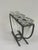 Vintage 1980s Brutalist Iron & Crystal Triple Votive Candle Holder Candelabra For Sale - Image 4 of 12