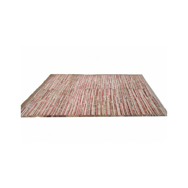 Hand knotted unique rug newly made in Afghanistan using hand spun wool.